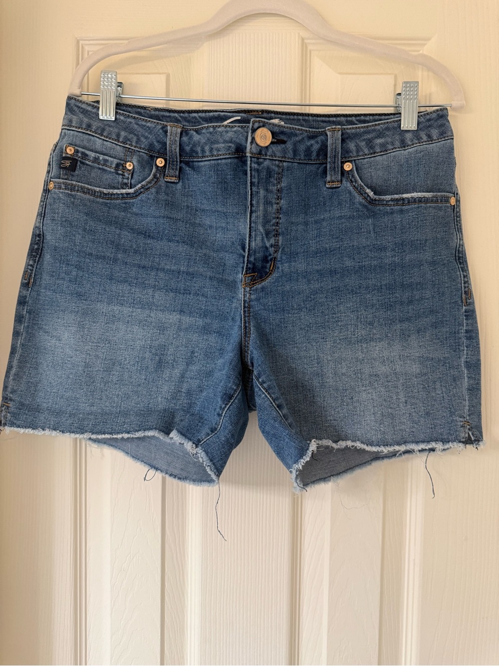 Seven7 Medium Blue Denim Cutoff Shorts